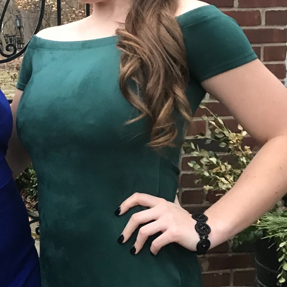 Velvet Emerald green dress